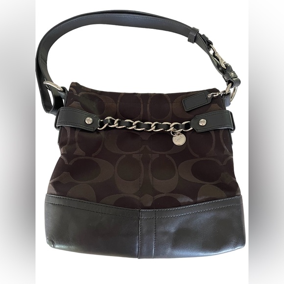 Coach Bags Coach Black Signature Chain Hobo Crossbody Poshmark